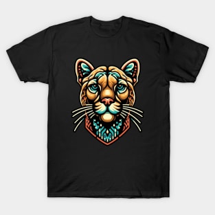 Design of a Huichol style Cougar T-Shirt